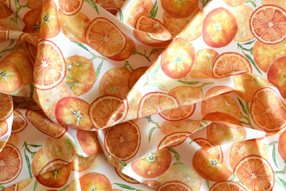 silk scarf with oranges