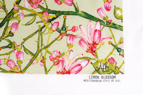 lemon blossom silk scarf
