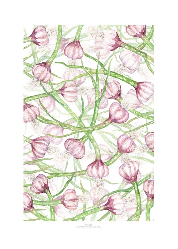 garlic original print