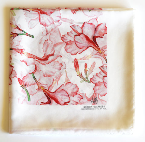 silk scarf nerium oleander
