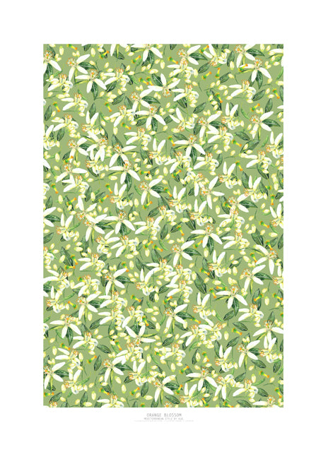 orange blossom wall art 