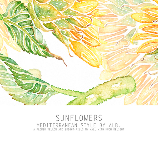 sunflower print art